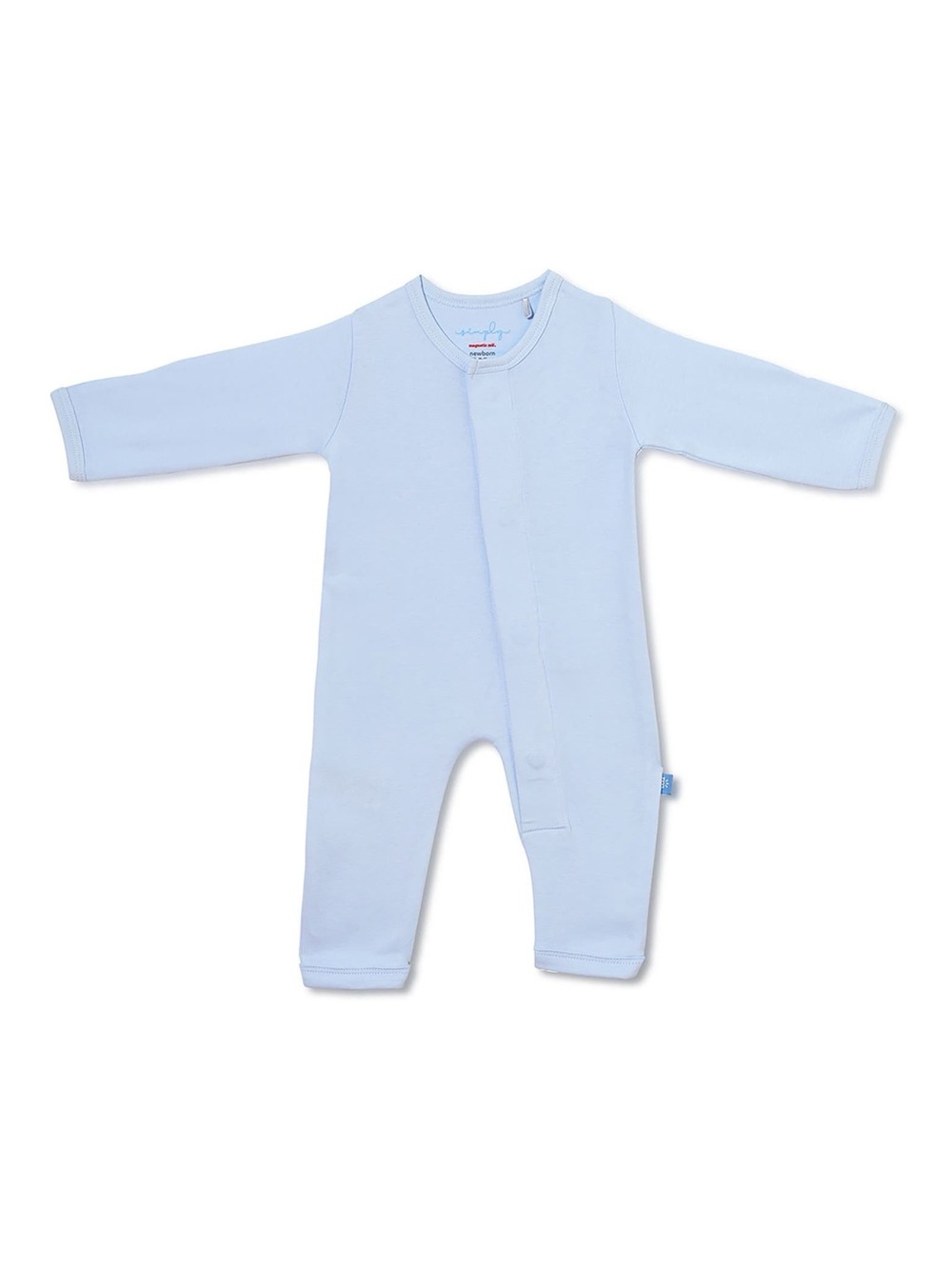 NWT Magnetic Me Boy Simply Organic Cotton Romper Sleeper Newborn 0-3 months Blue